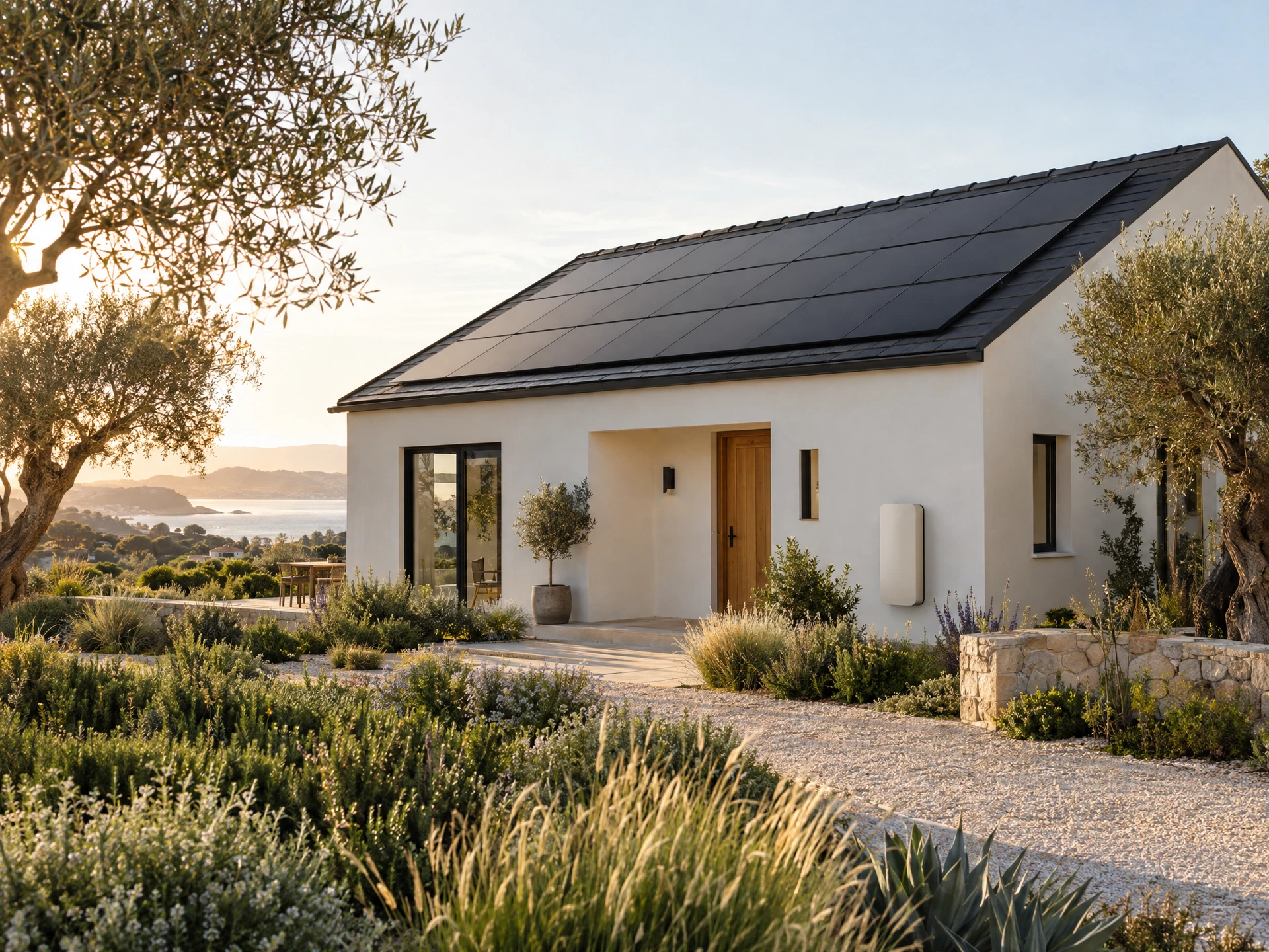 A residential solar energy system.